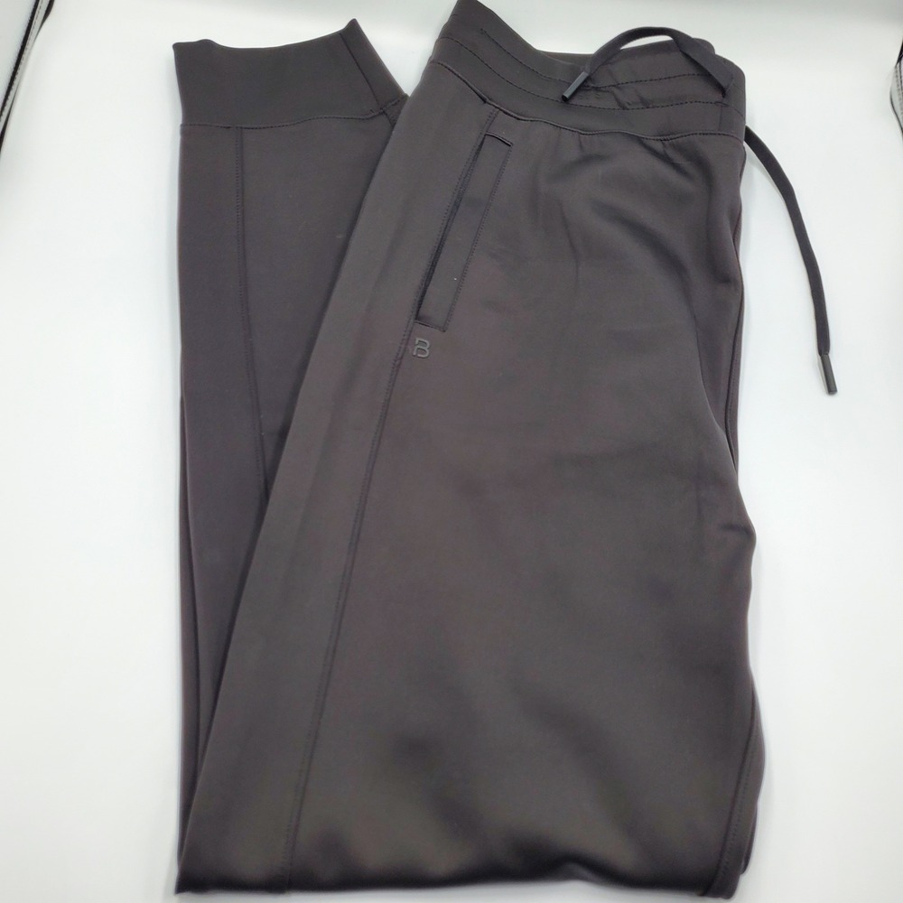 BYLT Premium Basics Womens Athletic Jogger Pants Black Size Large Zip Pockets